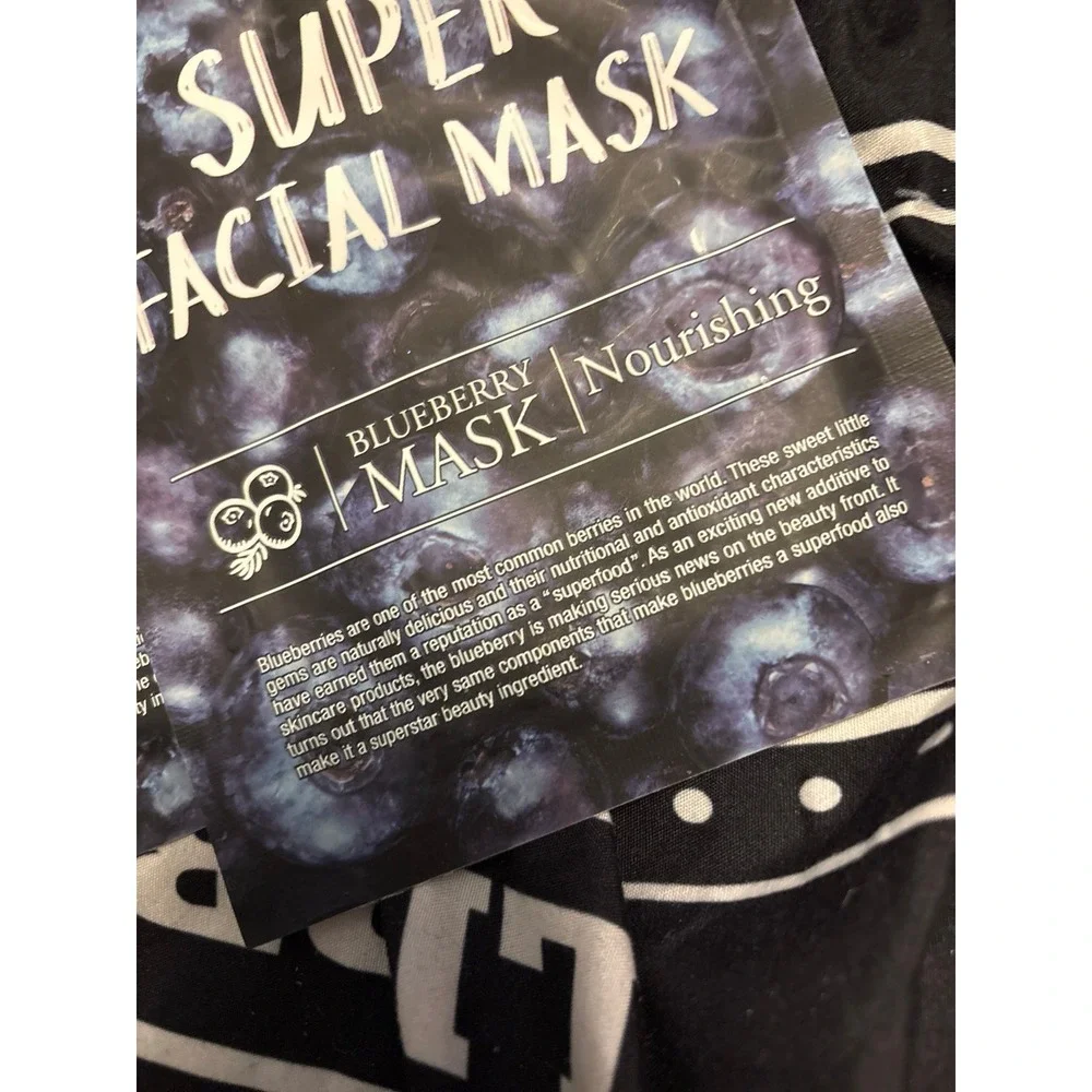 NEW PureTree Blueberry Nourishing‎ Super Facial Sheet Mask x2, Korean Skincare
